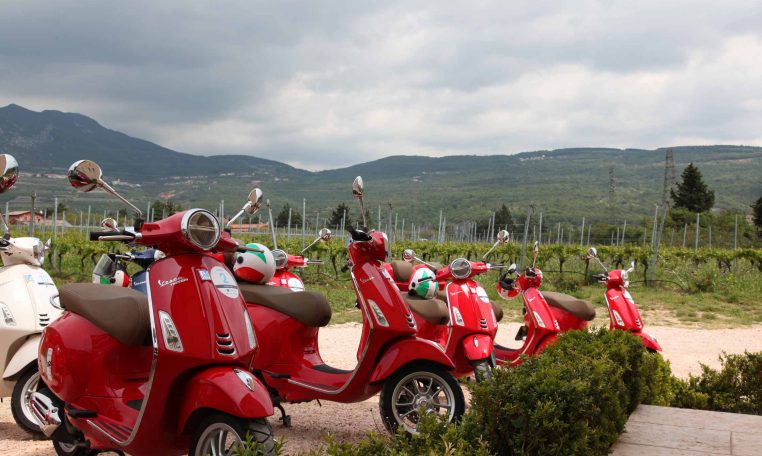 drive in motion Classic Car Tour Italy Lake Garda Vespa Scooters